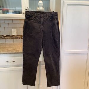 American Eagle Outfitters Gray Corduroy Mom Straight Jeans Size 8